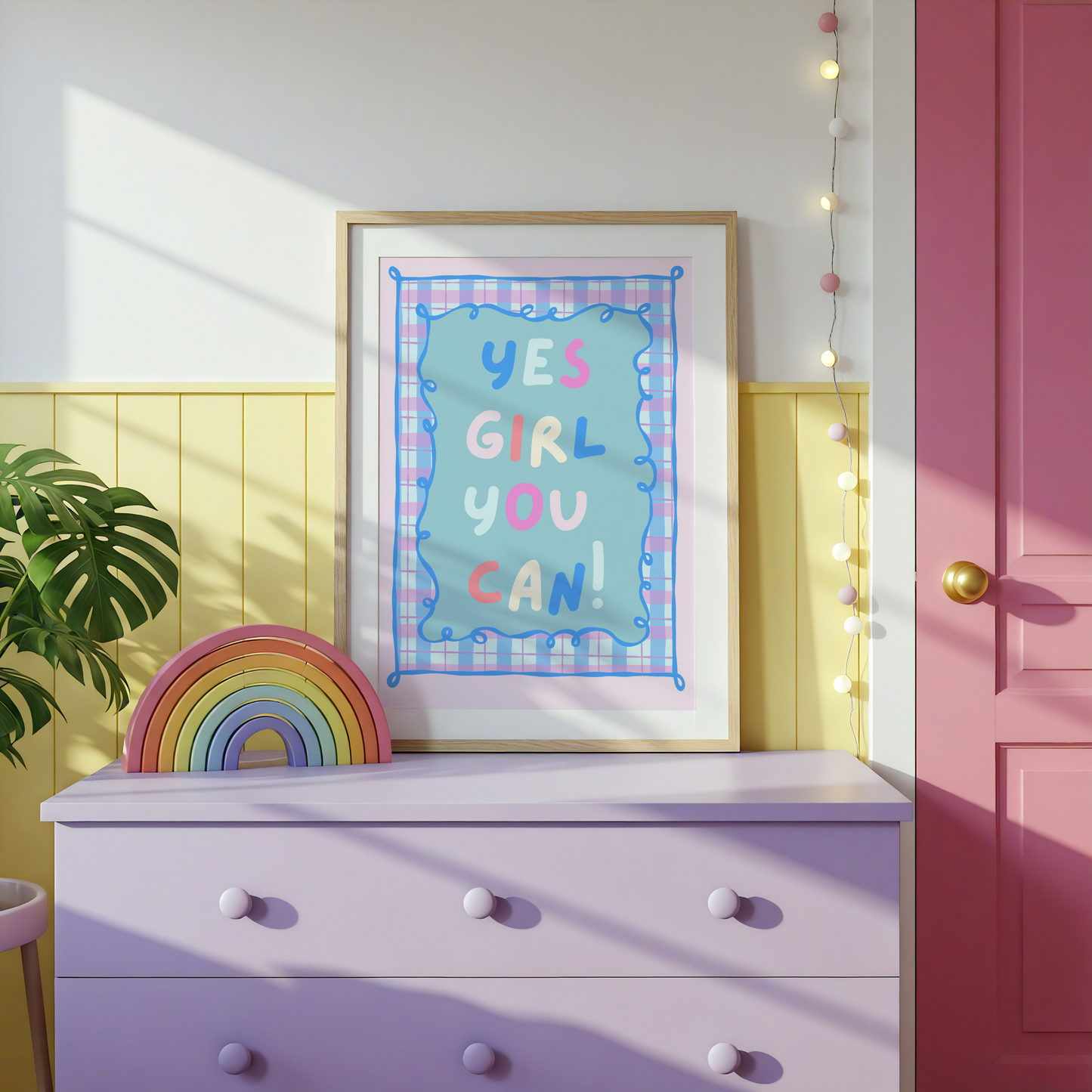 Yes Girl You Can Poster Print