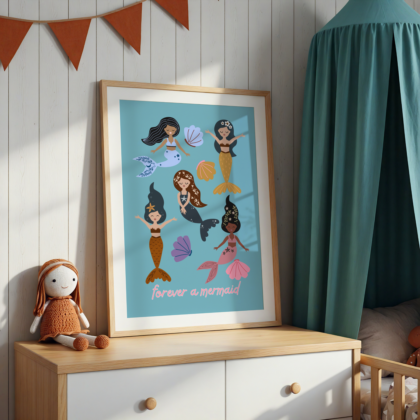 Forever a Mermaid Poster Print