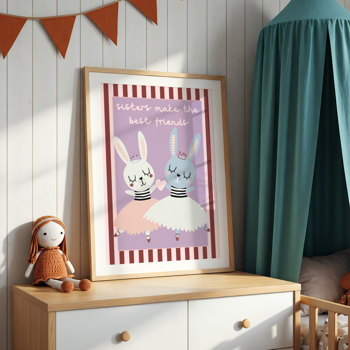 Sisters Make The Best Friends Poster Print