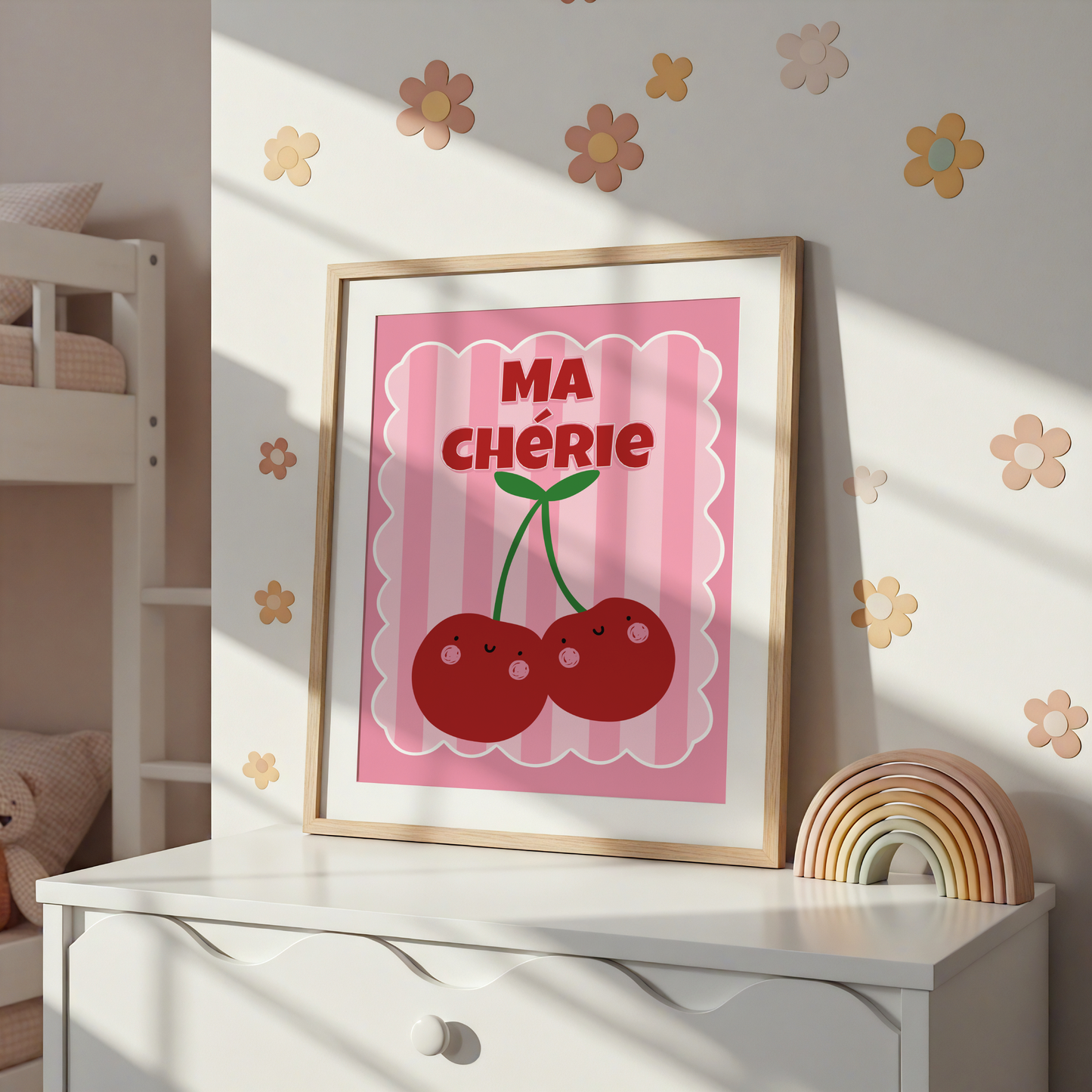 Ma Cherie Red Cherries Poster Print