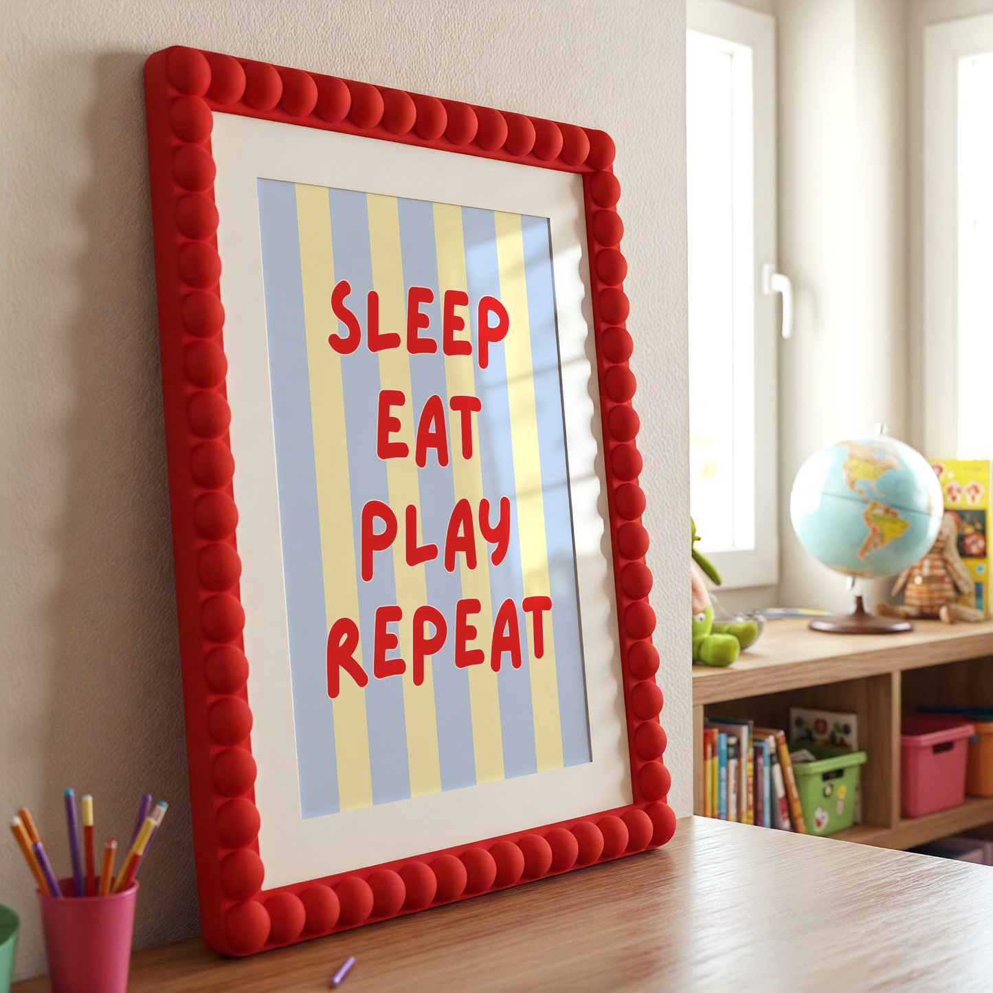 Sleep Eat Play Repeat Poster Print