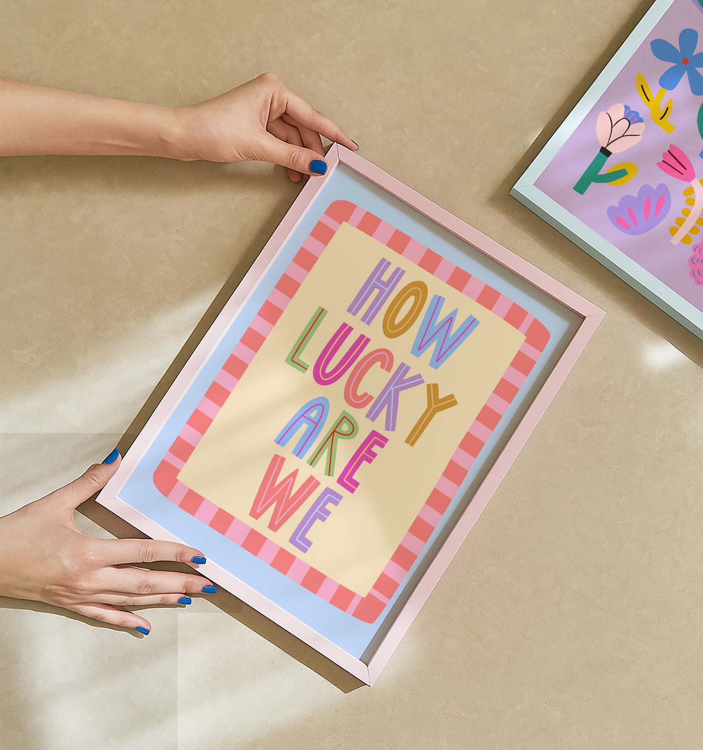 How Lucky Are We Poster Print