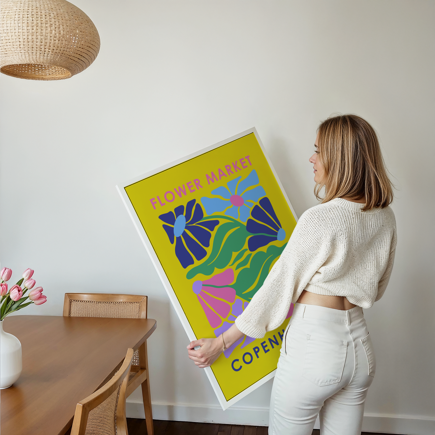 Flower Market Copenhagen Poster Print