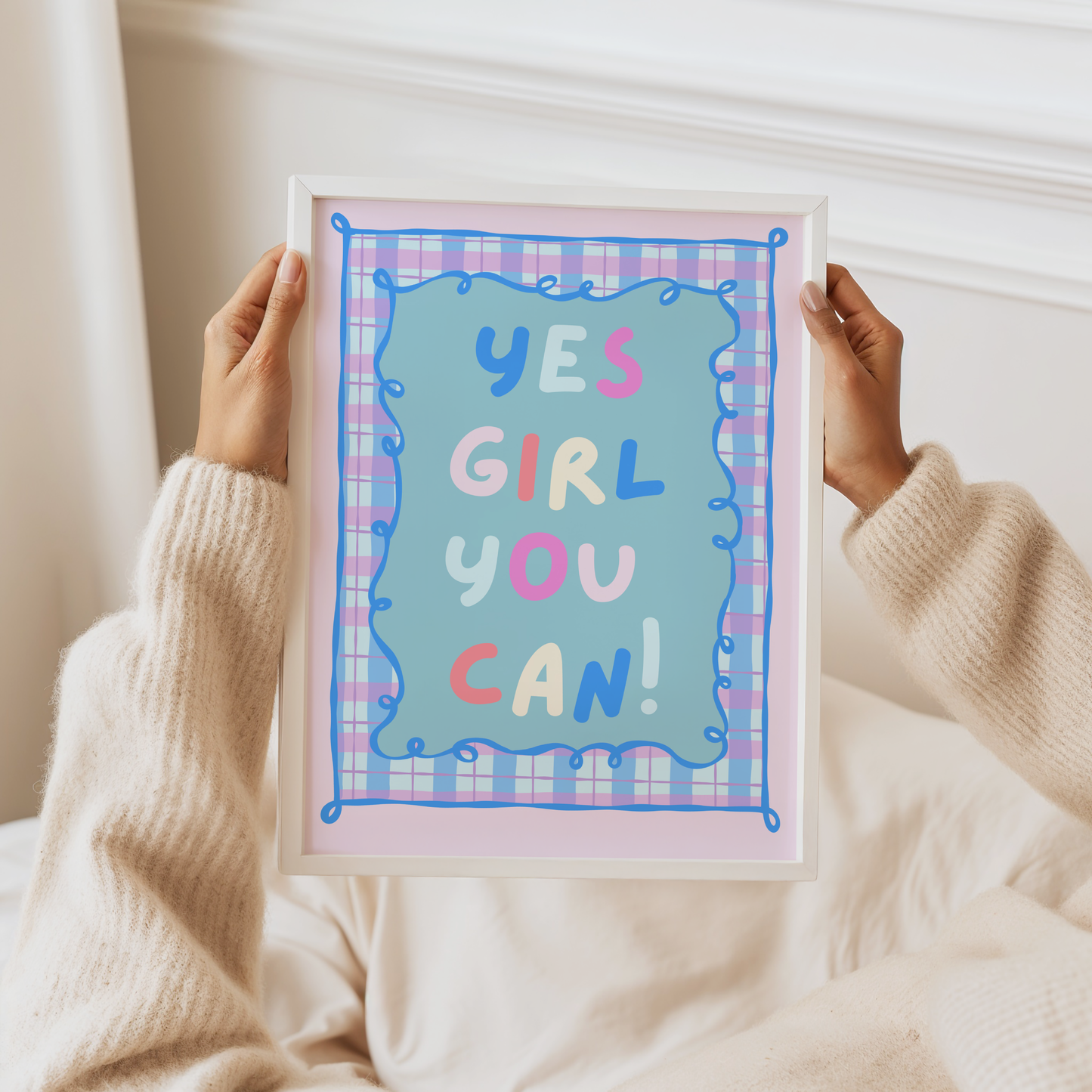 Yes Girl You Can Poster Print